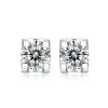 Moissanite Stud 1.0carat Round Diamond Earrings