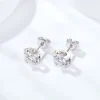 Moissanite Stud 1.0carat Round Diamond Earrings