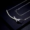 Moissanite Bow Diamond Necklace Moissanite Bow Diamond Necklace