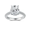 Moissanite Vintage 3.0carat Oval Diamond Ring Moissanite Vintage 3.0carat Oval Diamond Ring
