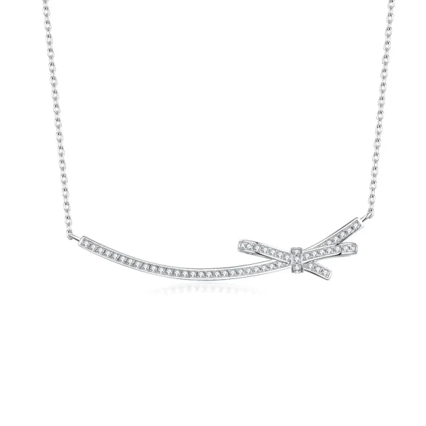 Moissanite Bow Diamond Necklace!!3896764084-0-cib 拷贝. Moissanite Bow Diamond Necklace